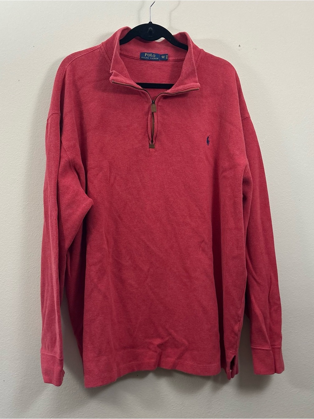 Polo Ralph Lauren quarter-zip pullover sweater womens 2XLT red preppy